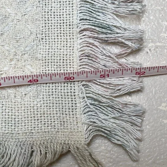 European Classics Simply Country Rose Throw Blanket Fringe Pink Flower Power Vtg